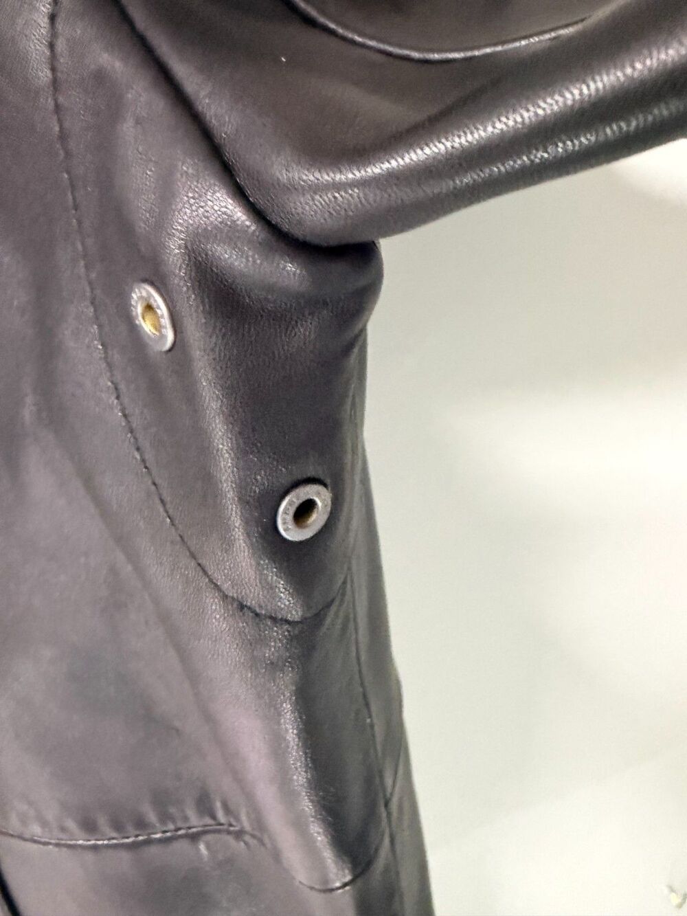 Andrew Marc Men's Black Genuine Leather Café Racer Jacket Size Large - Picture 5 of 13